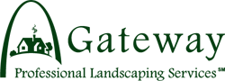 Green logo with the text "Gateway Professional Landscaping Services." Features a house and tree under an arch, conveying growth and expertise.